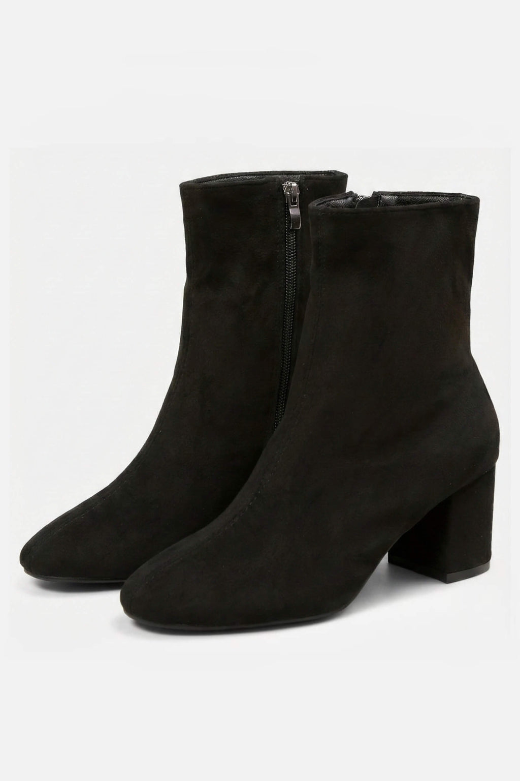 Classic Heeled Ankle Boots for Women - Luxe Winter Comfort - Stylish Footwear for Cold Weather